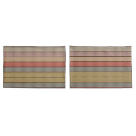 青カジュアル灰色金ゴールドストライプ 枕カバー