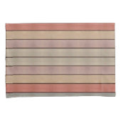 青カジュアル灰色金ゴールドストライプ 枕カバー (正面右)