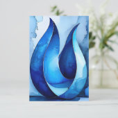 青カスケード抽象芸術 サンキューカード (スタンド正面)