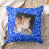 青カスタマイズいテクスチャー クッション (ブランケット)