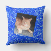 青カスタマイズいテクスチャー クッション (裏面)