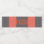 青カスタマイズフローララベル ペットボトルラベル (シングルラベル)