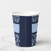 青カスタマイズ彫りクリスマスオーナメント 紙コップ (右)