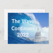 青カスタマイズ波選挙2022はがき ポストカード (正面/裏面)