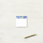 青カスタマイズ緑の水色 ポストイット (デスク上)