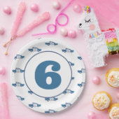 青カスタマイズ警察の誕生日パーティーの誕生日 ペーパープレート (パーティー)