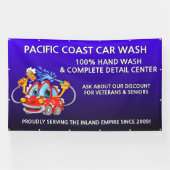 青カスタマイズ車洗面コミカル漫画車大 横断幕 (横)