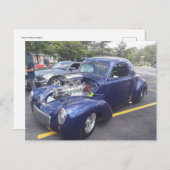 青カスタマイズ車 ポストカード (正面/裏面)
