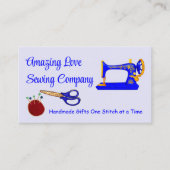 青カスタマイズ金ゴールド裁縫機2 名刺 (正面)