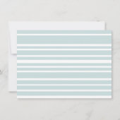 青カスタムいストライプの傘の赤ちゃんシャワー 招待状 (裏面)