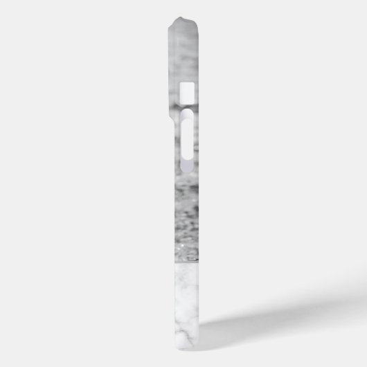 青カスタムいペットフォトとフェイク大理石のテクスチャ Case-Mate iPhoneケース (裏面 / 左)