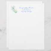 青カスタムと緑の水色トンボ レターヘッド (正面/裏面)