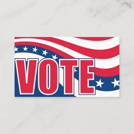 青カスタムと赤の写真の政治運動 名刺 (裏面)