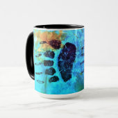 青カスタムな希望のくま足、アラスカのマグ マグカップ (正面左)