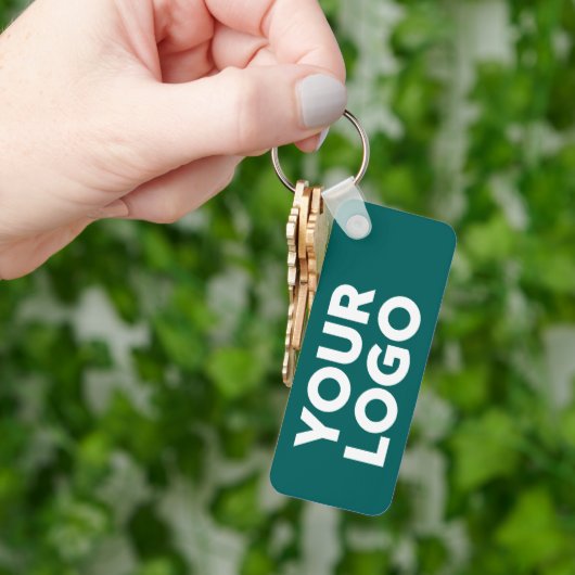 青カスタム緑のスワッグに会社のロゴを付け企業のる キーホルダー (手)