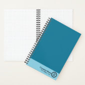 青カスタム色の企業のパーソナライズされたスワッグNo ノートブック (内側)