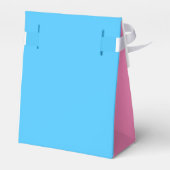 青カスタム色ピンク性別パーティーありがとう フェイバーボックス (裏面サイド)