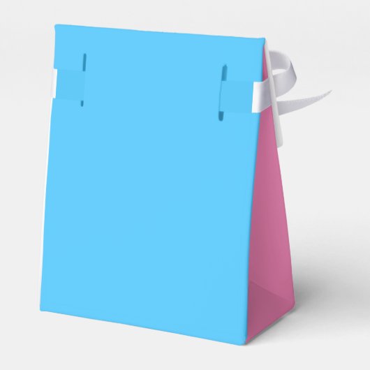 青カスタム色ピンク性別パーティーありがとう フェイバーボックス (裏面サイド)