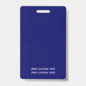 青カスタム色写真従業員バッジID qrコード バッジ (裏面)