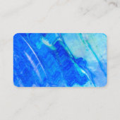 青カッコいいとターコイズの波紋モダン芸術的 名刺 (裏面)