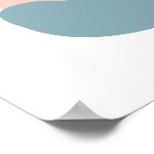 青カッコいいと赤面の抽象芸術近代化 ポスター (角)