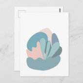 青カッコいいと赤面の抽象芸術近代化 ポストカード (正面/裏面)