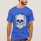青カッコいいスカル Tシャツ (正面)