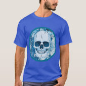 青カッコいいスカル Tシャツ (正面)