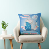 青カッコいいハッピーイースター クッション (椅子)