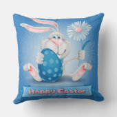 青カッコいいハッピーイースター クッション (裏面)