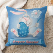青カッコいいハッピーイースター クッション (ブランケット)