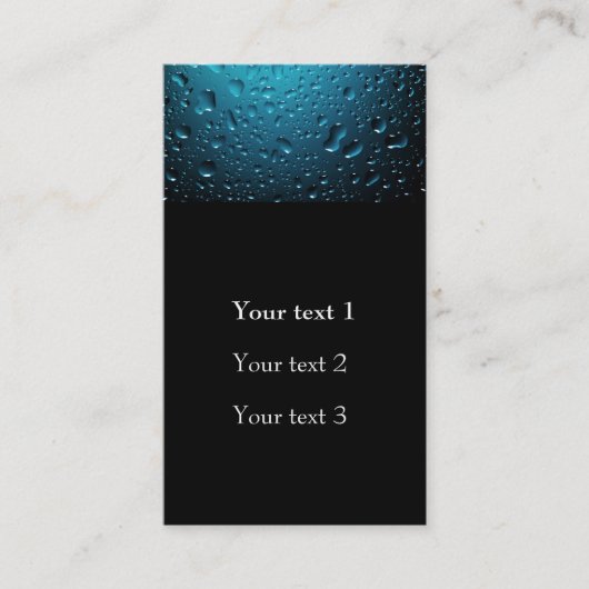 青カッコいい水が滴る 名刺 (正面)