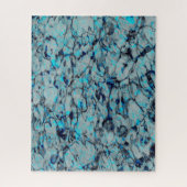 青カッコいい水モダン色のデジタルアート ジグソーパズル (縦)