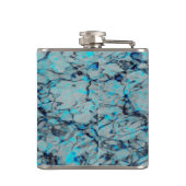 青カッコいい水モダン色のデジタルアート フラスク (裏面)