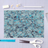 青カッコいい水モダン色のデジタルアート 薄葉紙 (クラフト)