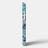 青カッコいい水モダン色のデジタルアート Case-Mate iPhoneケース (裏面 / 左)