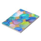 青カッコいい水彩抽象芸術 ノートパッド (回転)