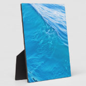 青カッコいい水波 フォトプラーク (側面)