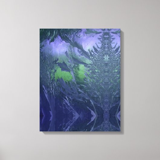 青カッコいい氷  キャンバスプリント (正面)