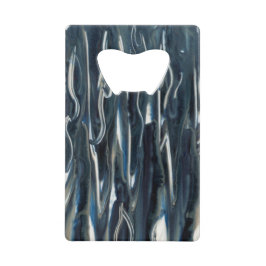 青カッコいい炎 クレジットカード栓抜き