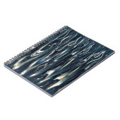 青カッコいい炎 ノートブック (左側)