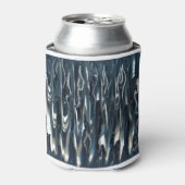 青カッコいい炎 缶クーラー (缶正面)