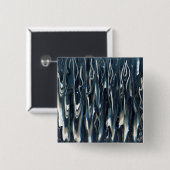 青カッコいい炎 缶バッジ (正面&裏面)