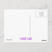 青カッコいい猫 ポストカード (裏面)