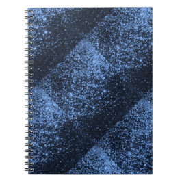 青カッコいい王室の黒輝きグリッター背景P ノートブック