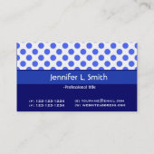 青カッコいい白水玉模様 名刺 (裏面)