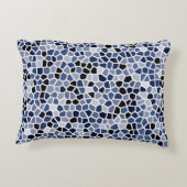 青カッコいい色のステンドグラス模様 アクセントクッション (裏面)