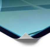 青カッコいい色 ポスター (角)