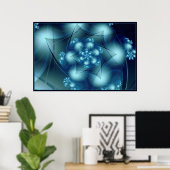 青カッコいい色 ポスター (ホームオフィス)