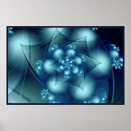 青カッコいい色 ポスター (正面)